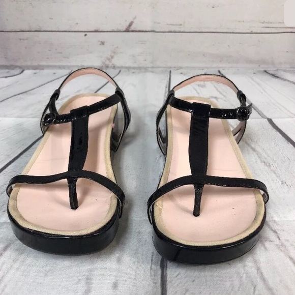 Taryn Rose Black Amor Patent Leather Sandal 6 - Picture 2 of 8